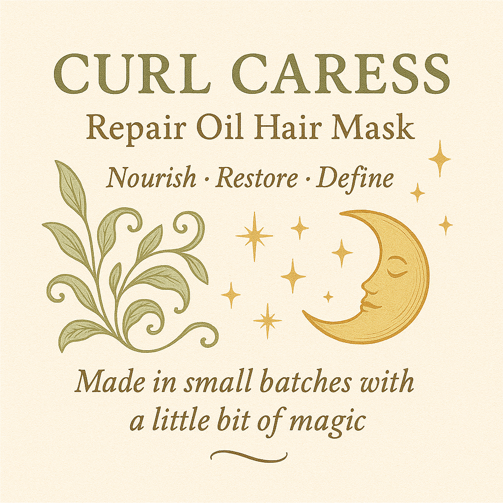 Curl Caress Repair Oil Hair Mask - Frizz Reducing, Definition Producing, and Hydrating