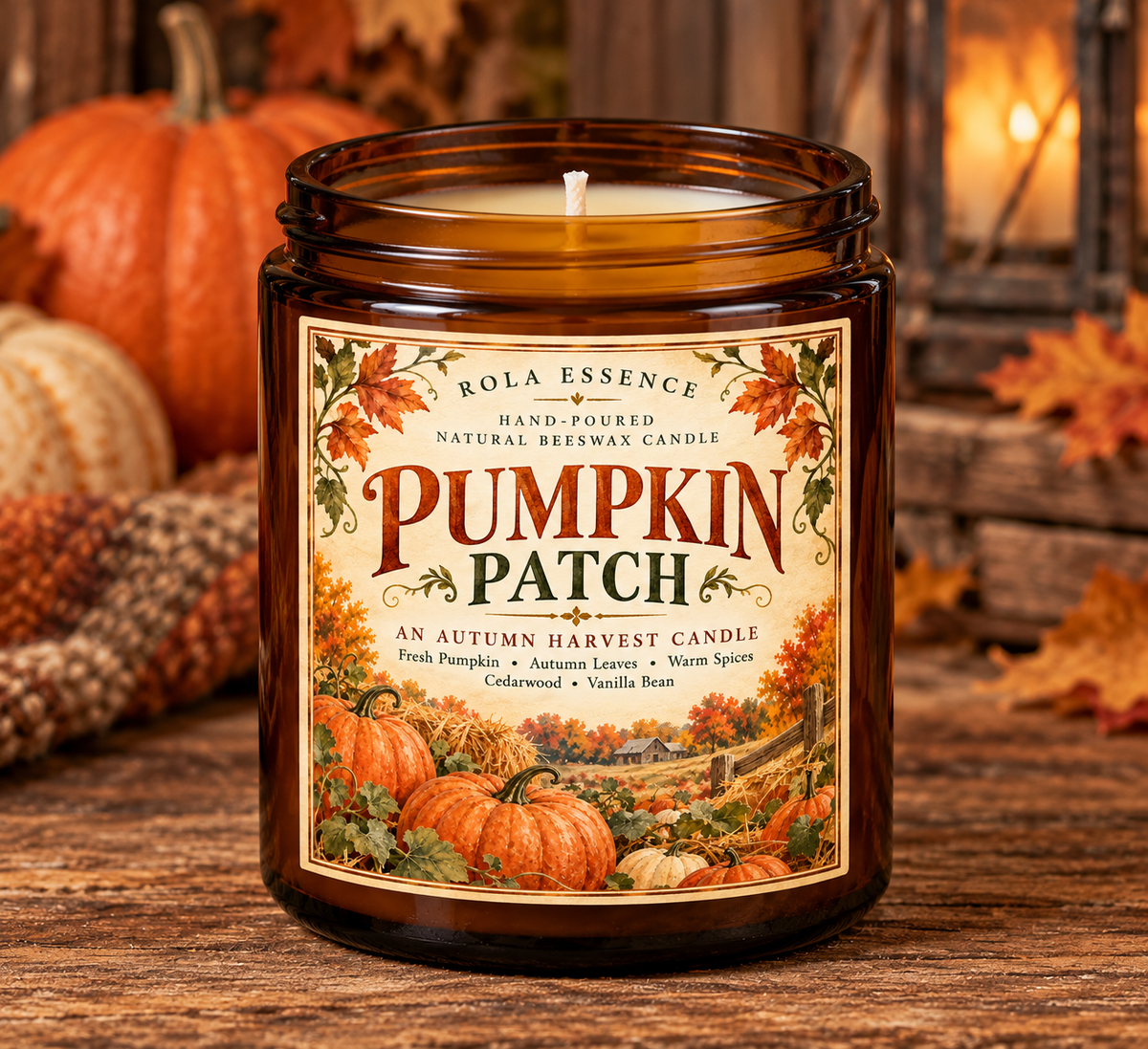 Pumpkin Patch | Autumn Harvest Beeswax Candle
