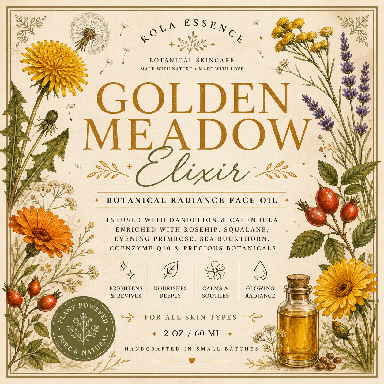 Golden Meadow Elixir - Sensitive Skin Approved • Skin Softening • Redness Reducing