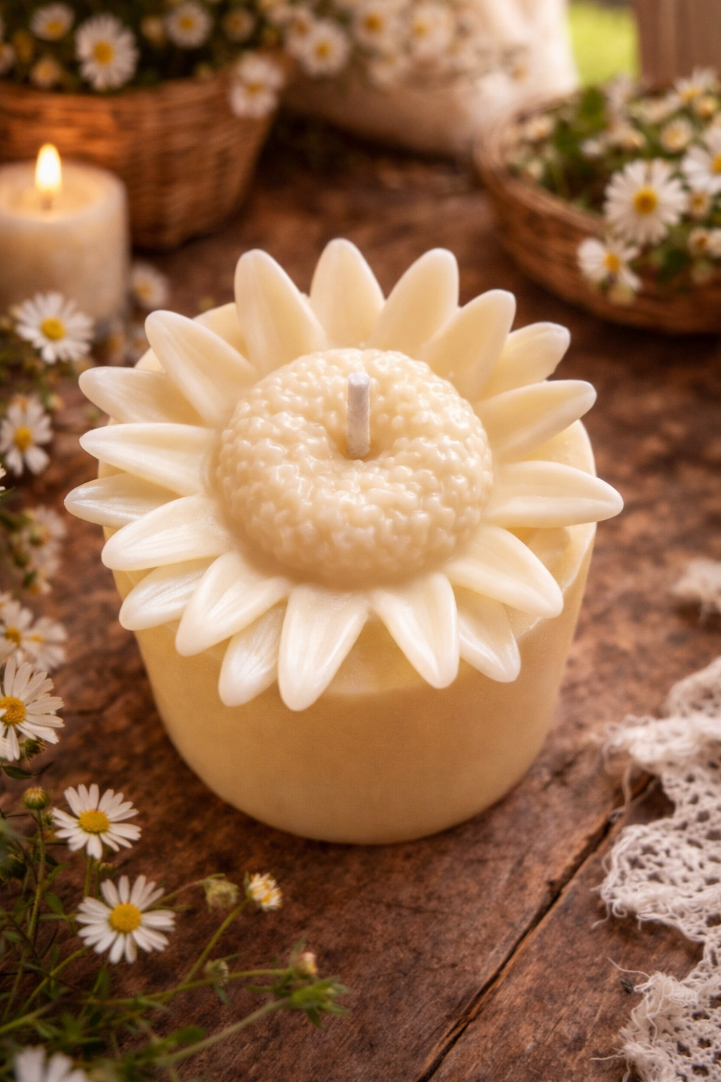Golden Nectar Bloom Candle