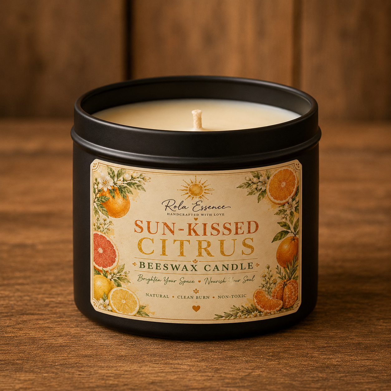 Sun-Kissed Citrus Beeswax Candle