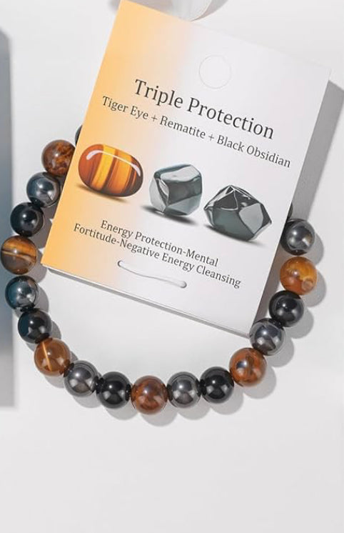 Tripe Protection Gemstone Bracelet