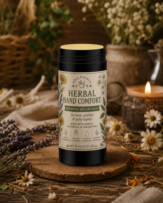 Herbal Hand Comfort Botanical Roll-On Salve - Soothe • Comfort • Nourish