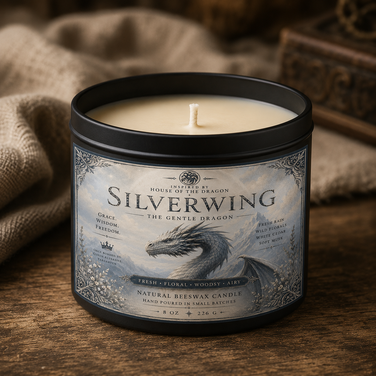 Silverwing | The Gentle Dragon Candle