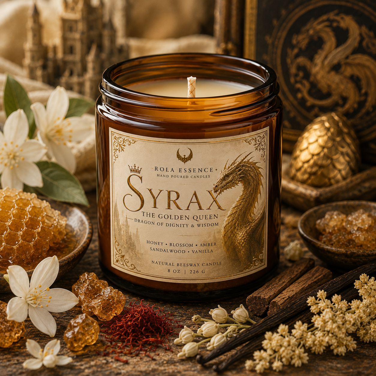 Syrax - The Golden Queen Candle