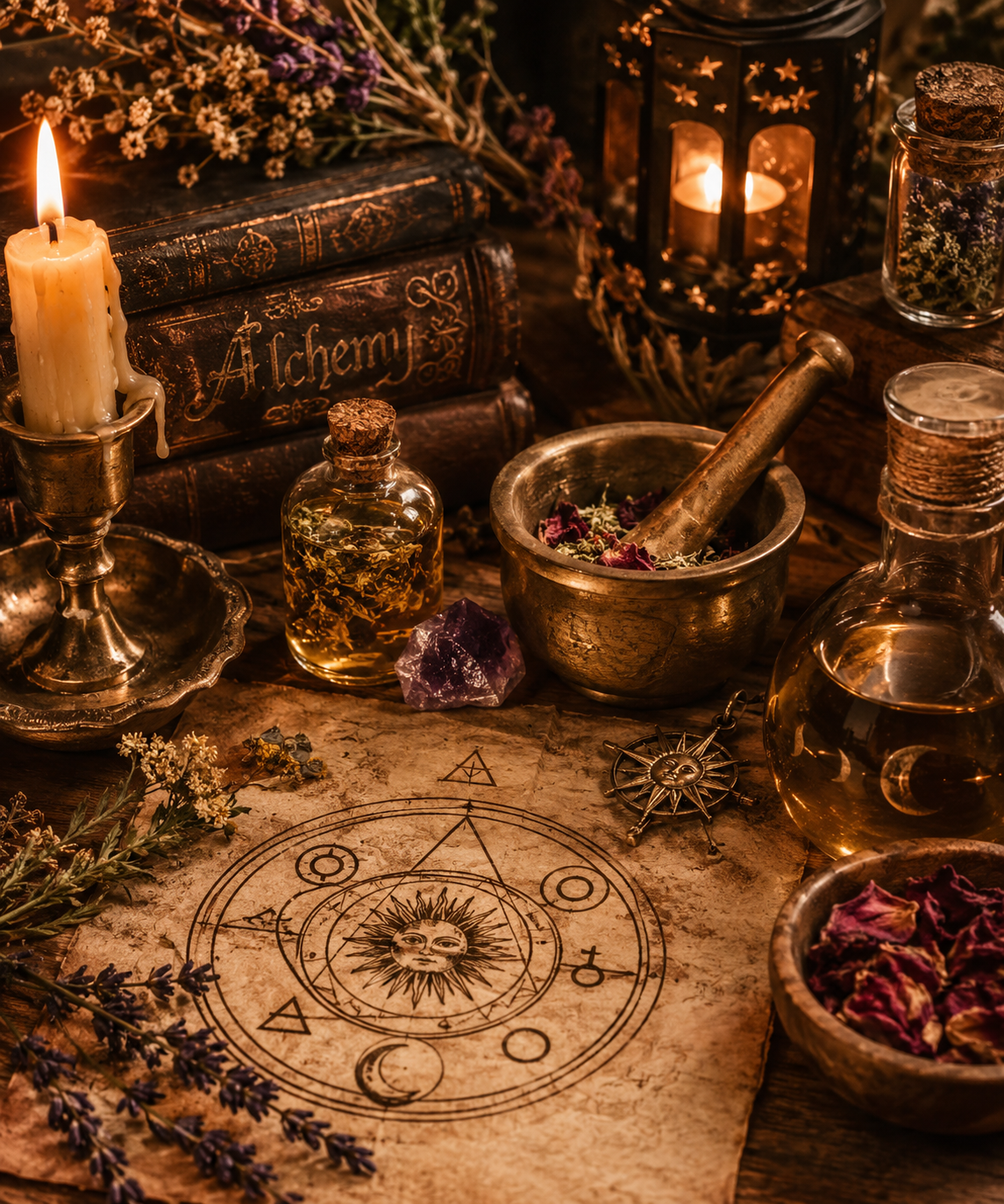 Lunar Alchemy Beeswax Candle
