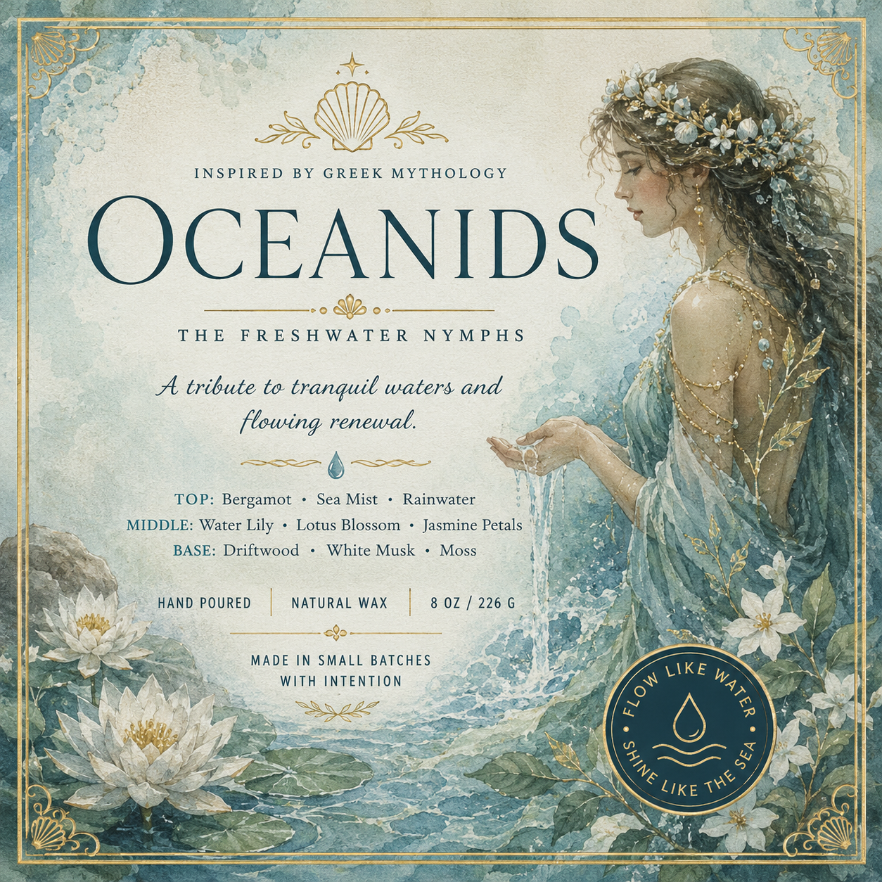 Oceanids Nymph Candle