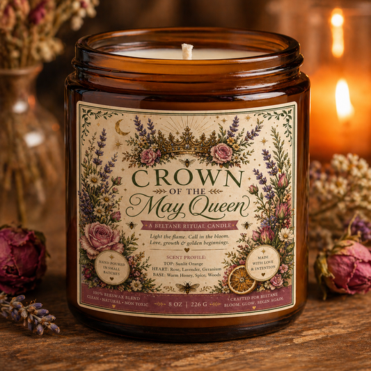 Crown of the May Queen - Beltane Beeswax Candle