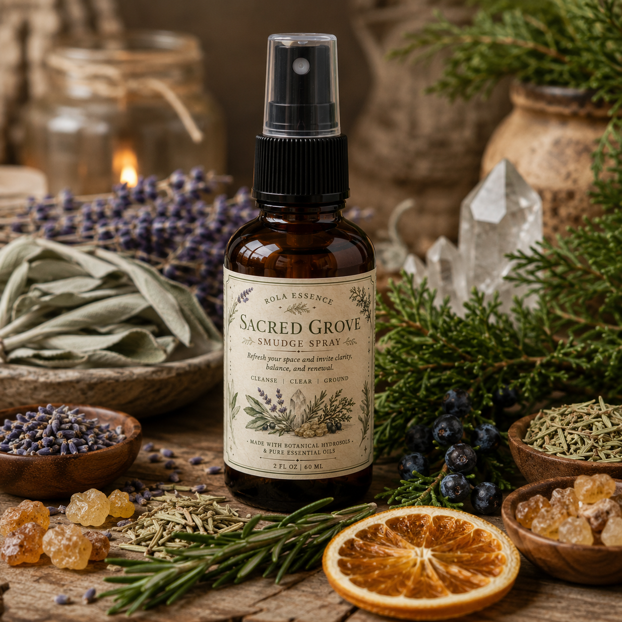 Sacred Grove Smudge Spray - Cleanse • Clear • Ground
