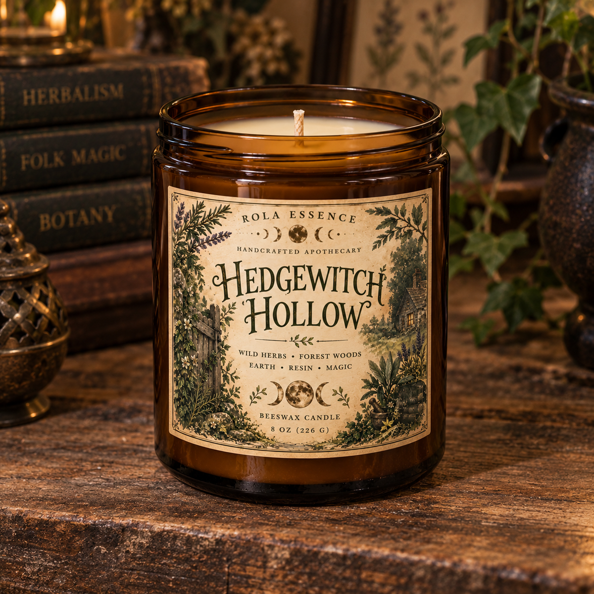 Hedgewitch Hollow Beeswax Candle | Where Wild Magic Takes Root.