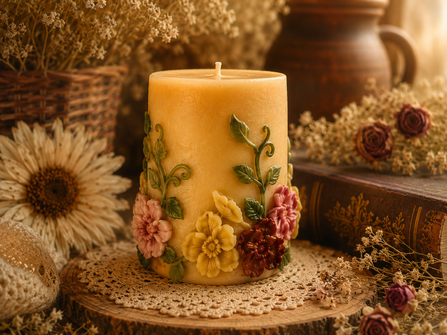 Gilded Wildflower Garden Candle | Where Wildflowers Turn Golden