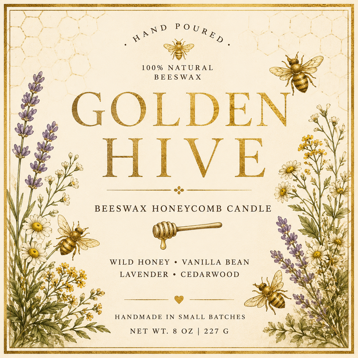 Golden Hive Beeswax Candle