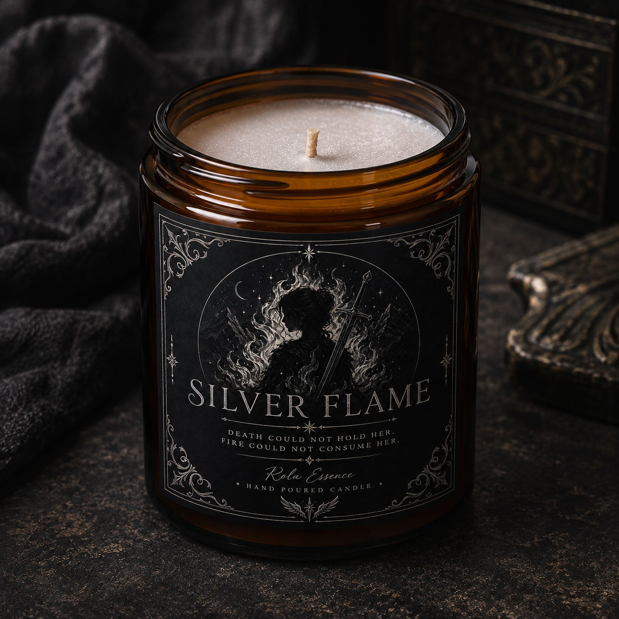 Silver Flame Beeswax Candle | Inspired by Nesta Archeron