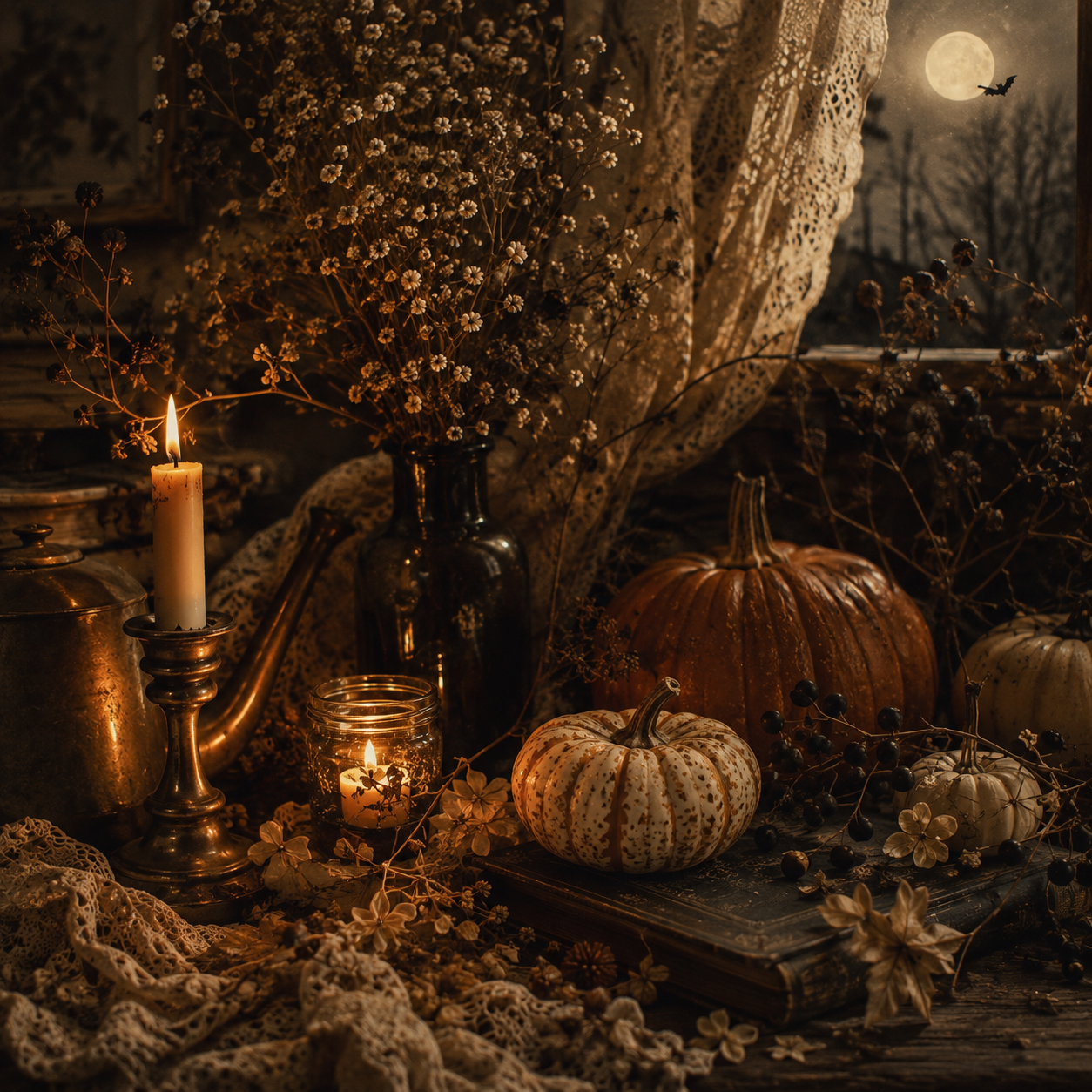 Pumpkin Veil Beeswax Candle