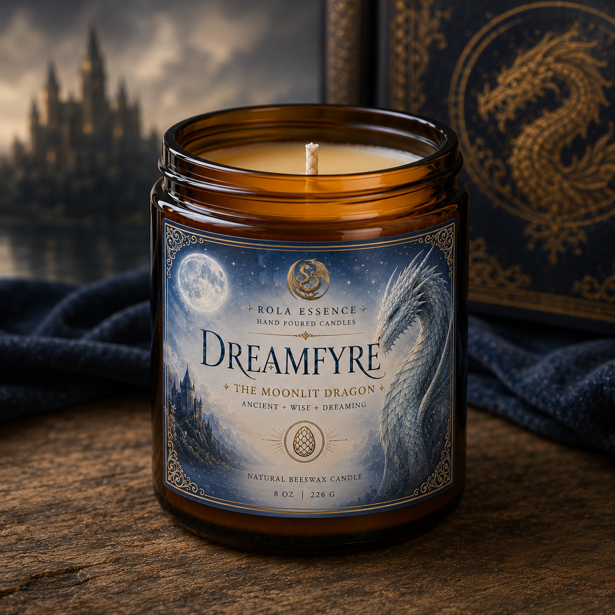 Dreamfyre - The Moonlit Dragon Candle