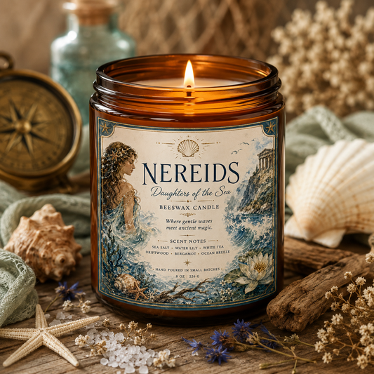 Nereids: Daughters of the Sea | Beeswax Candle