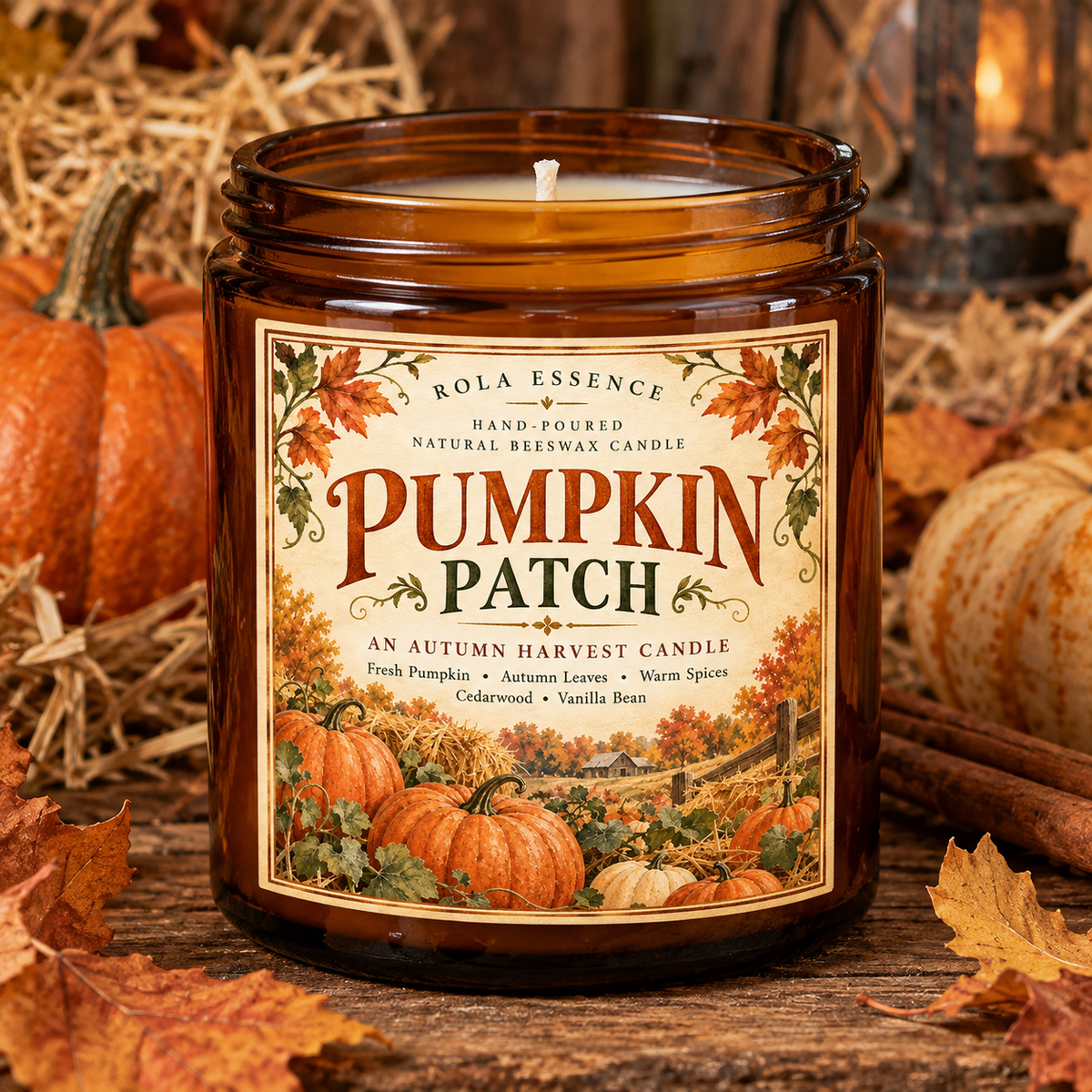 Pumpkin Patch | Autumn Harvest Beeswax Candle