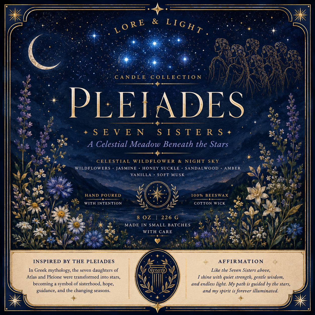 Pleiades: Seven Sisters Candle