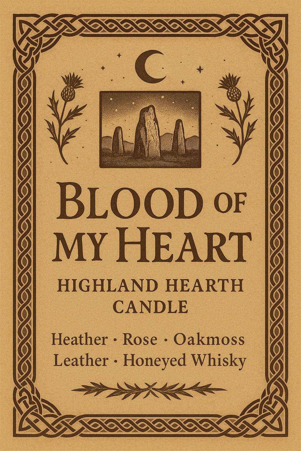 Blood of My Heart — Highland Hearth Candle