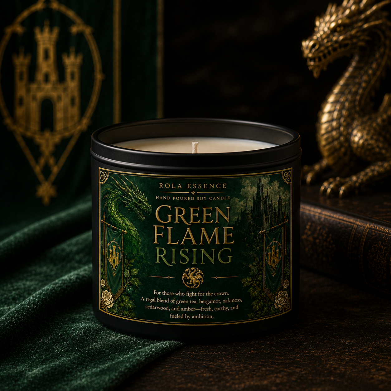 Green Flame Rising - House of the Dragon Candle