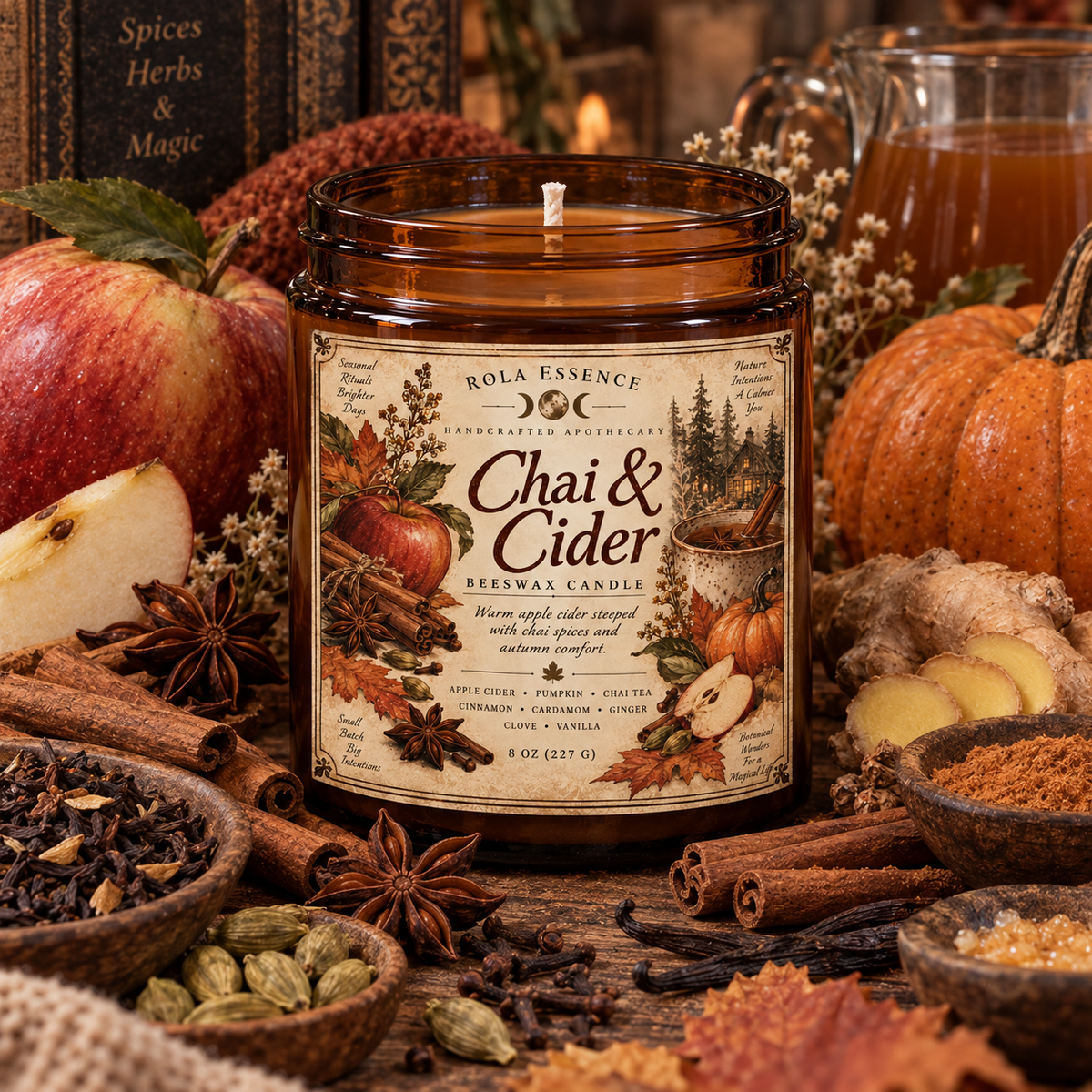 Chai & Cider Beeswax Candle