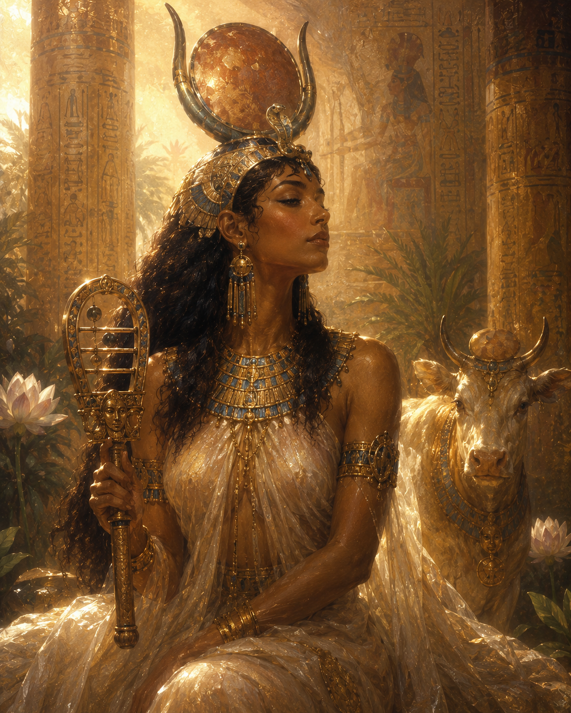 Golden Song of Hathor Candle