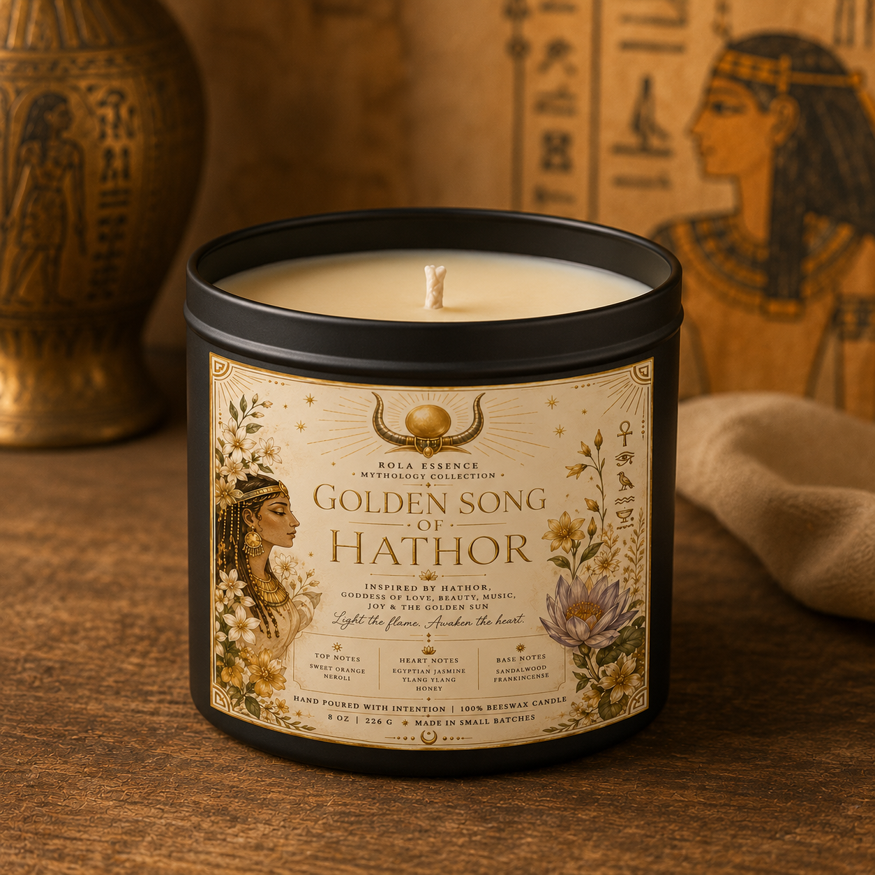 Golden Song of Hathor Candle