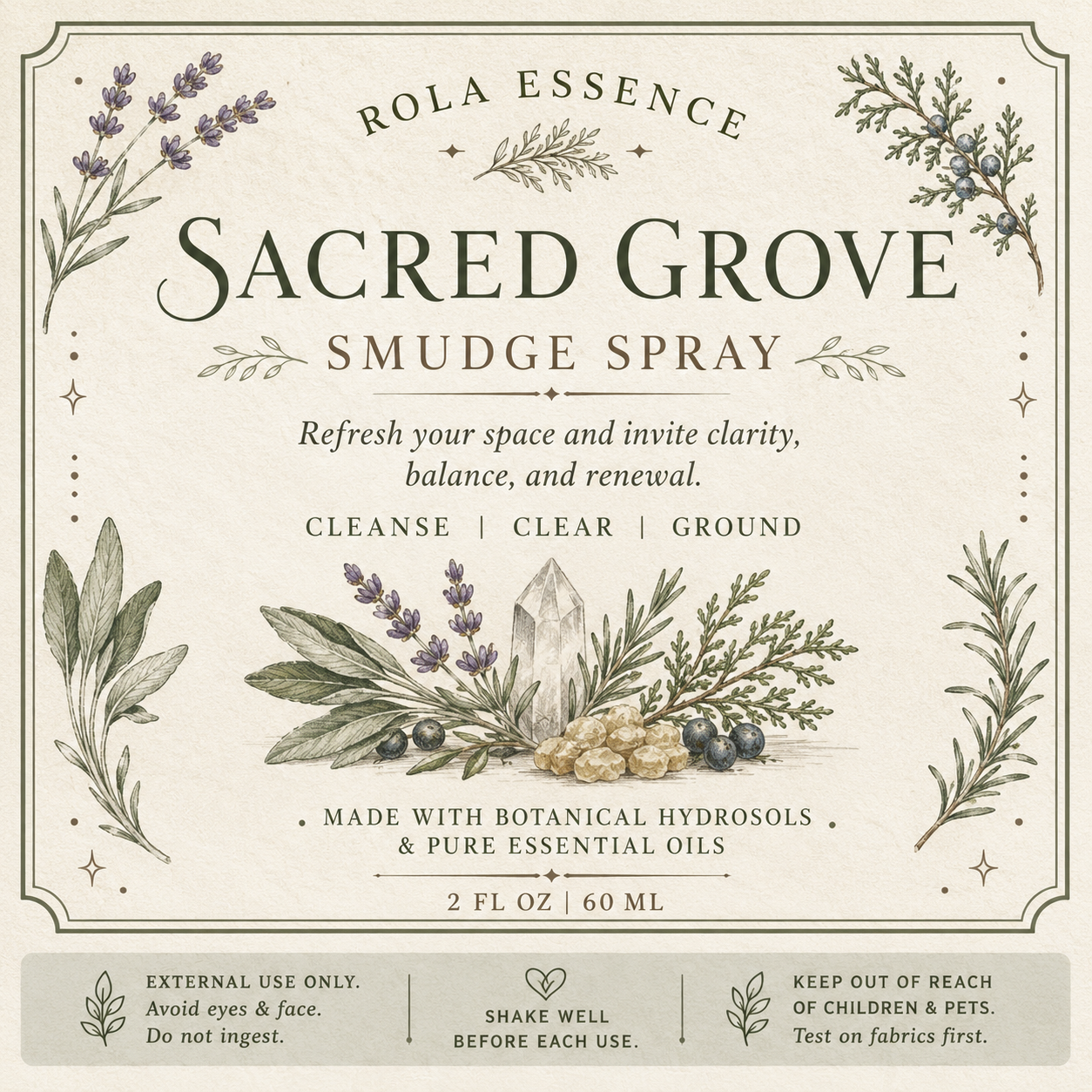 Sacred Grove Smudge Spray - Cleanse • Clear • Ground