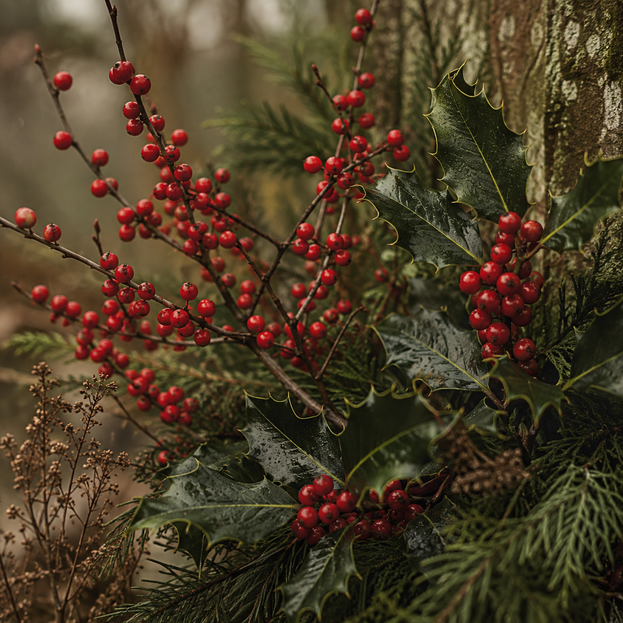 Winterberry Hollow Beeswax Candle