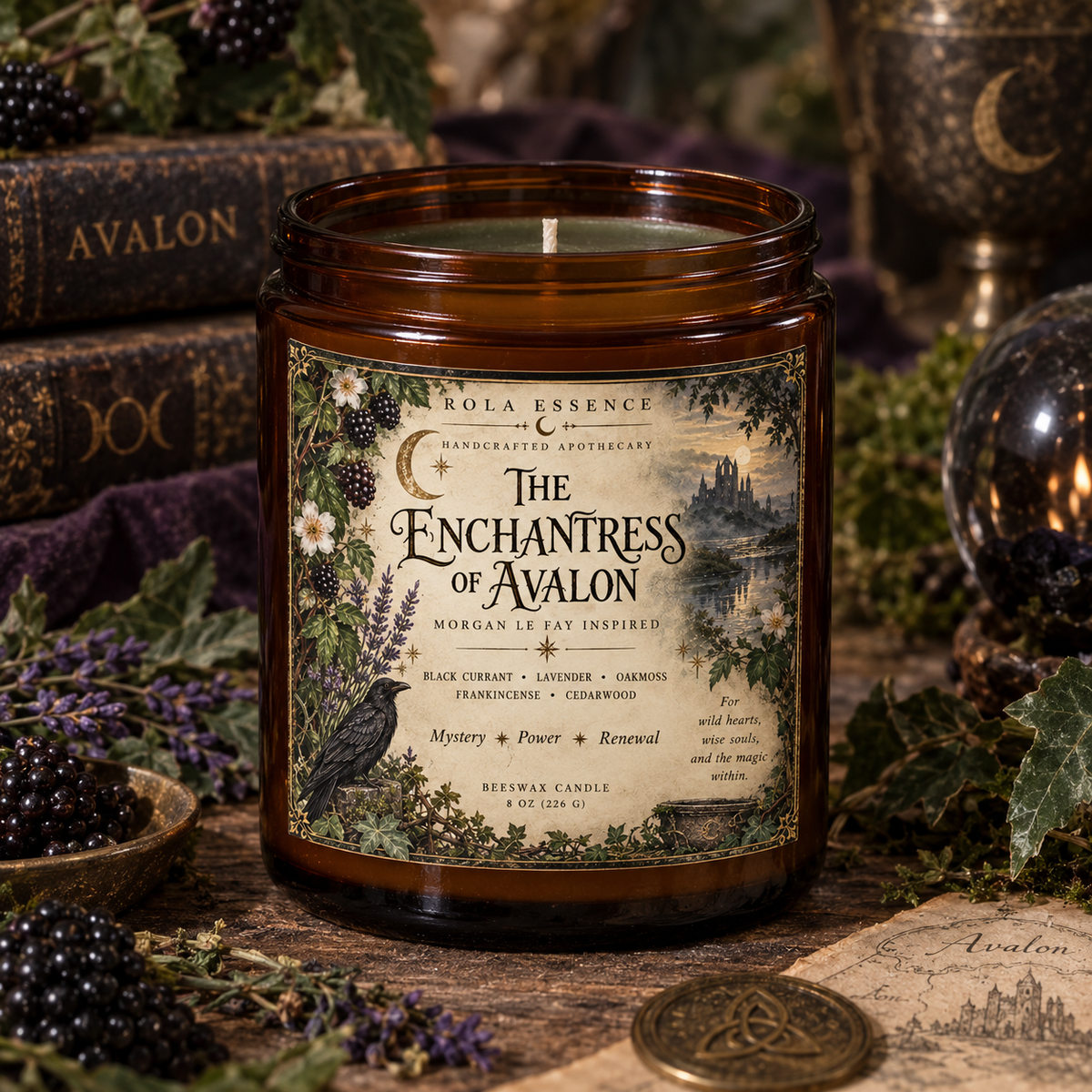 The Enchantress of Avalon - Morgan Le Fay Candle