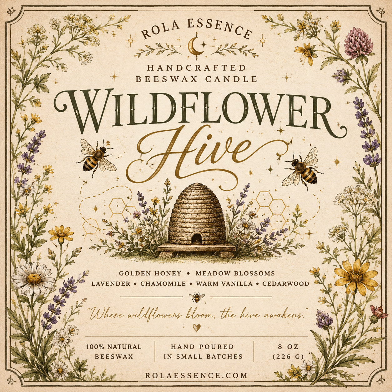 Wildflower Hive Beeswax Candle