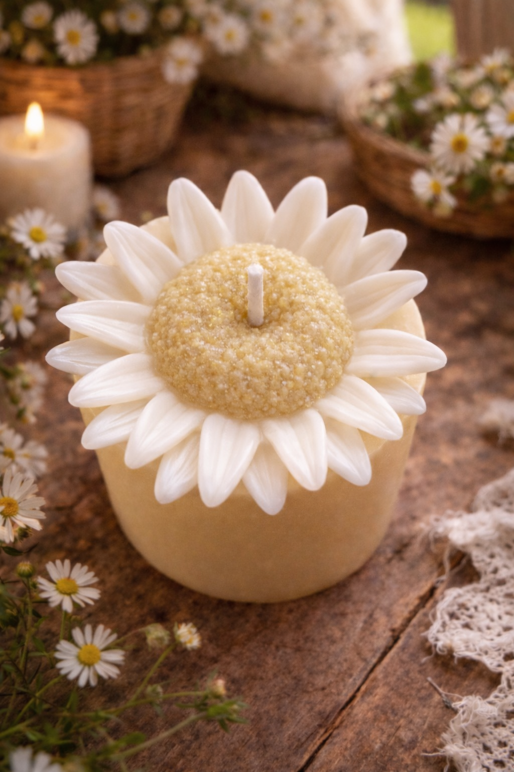 Golden Nectar Bloom Candle