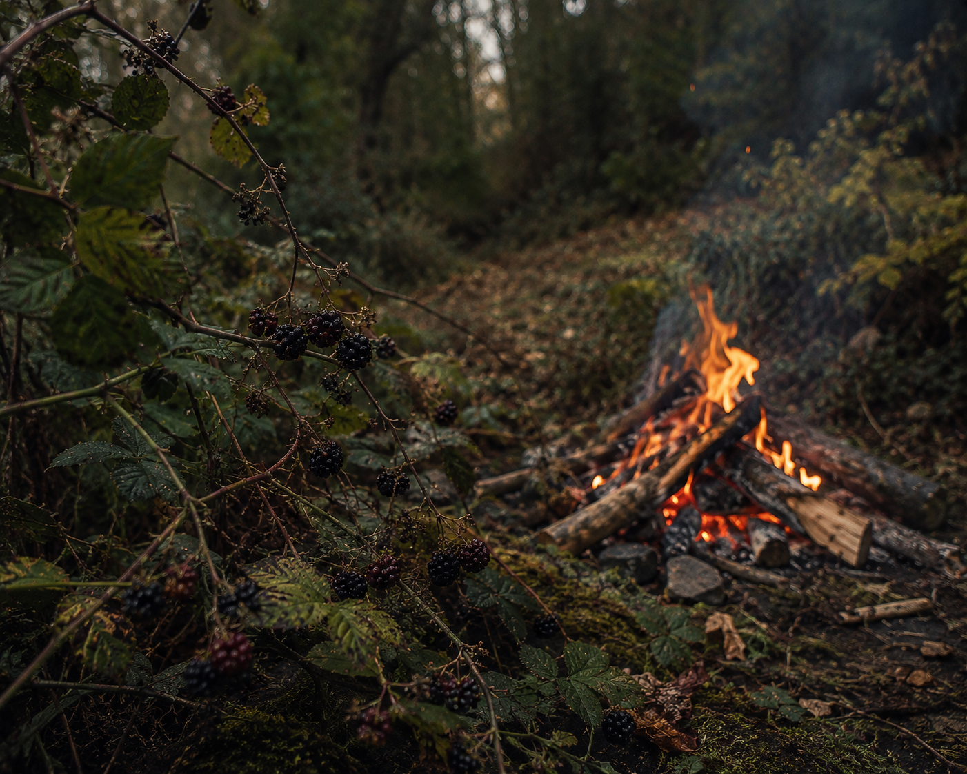 Bonfire & Bramble Beeswax Candle | Where Wild Berries Meet Embers