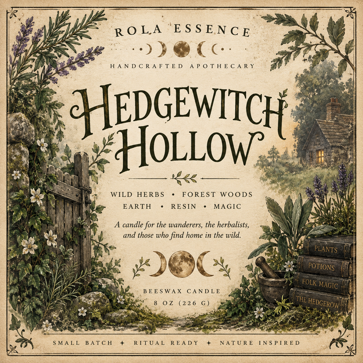 Hedgewitch Hollow Beeswax Candle | Where Wild Magic Takes Root.