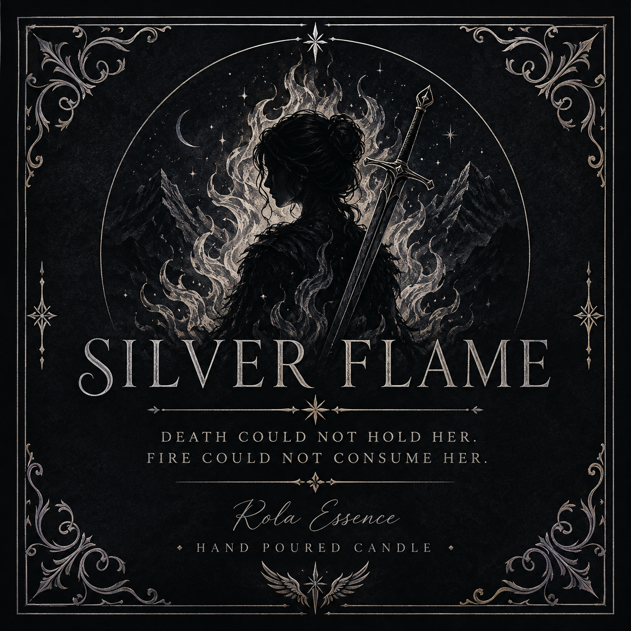 Silver Flame Beeswax Candle | Inspired by Nesta Archeron