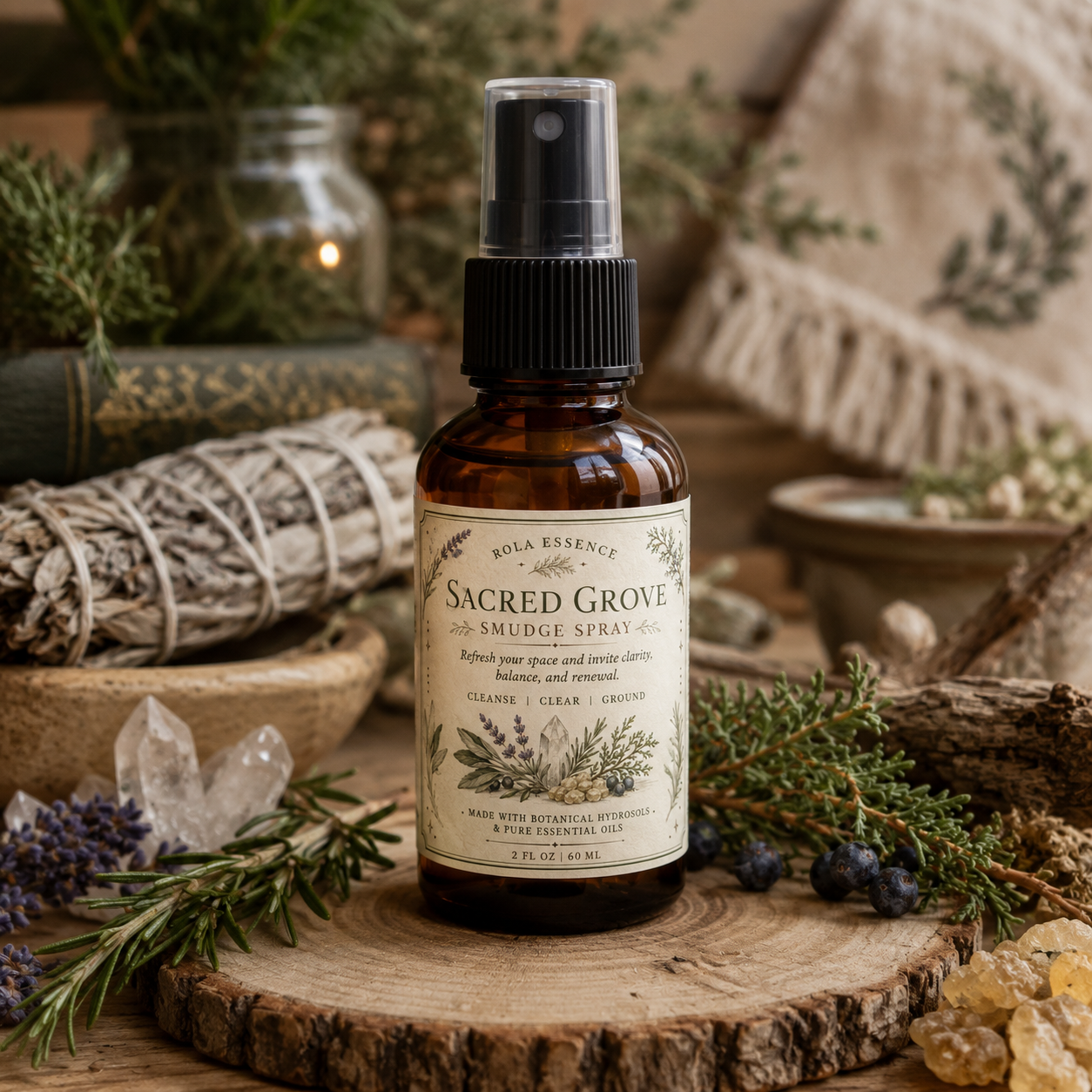 Sacred Grove Smudge Spray - Cleanse • Clear • Ground