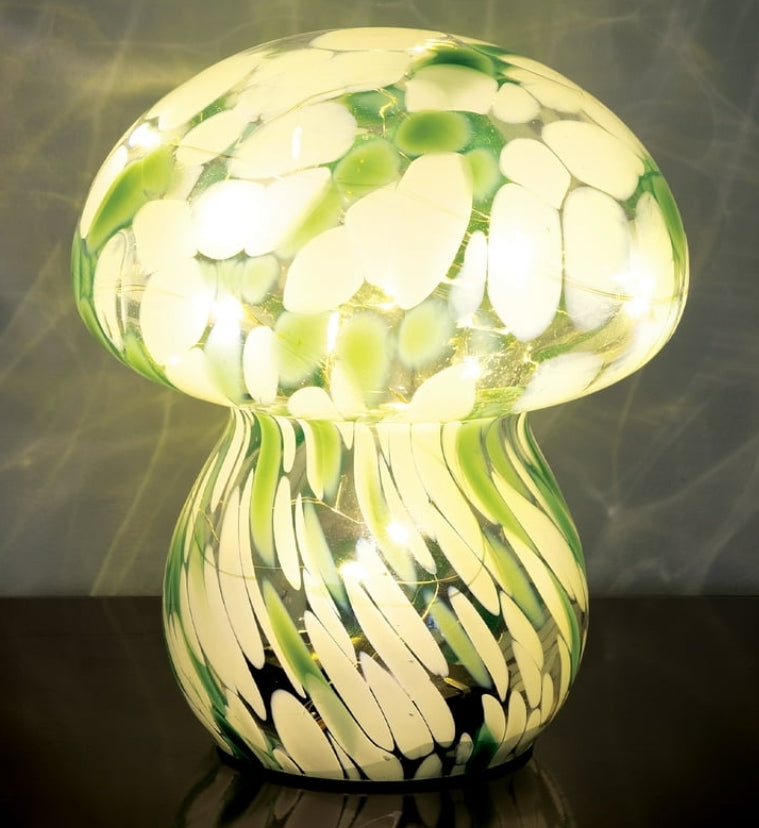 Mushroom Fairy Glass Lamp
