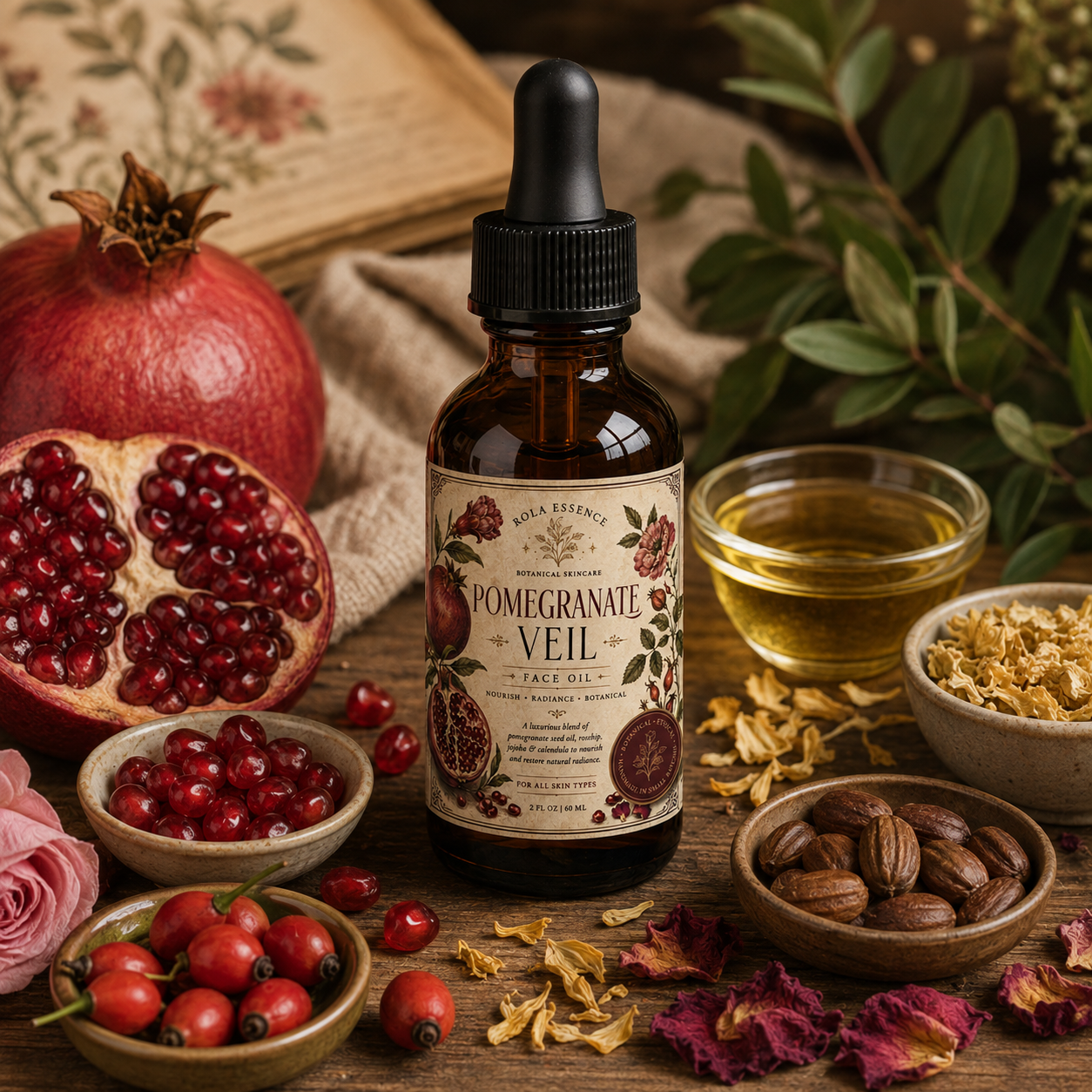 Pomegranate Veil Face Oil - Nourish • Soften • Illuminate