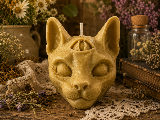 The Watcher’s Gaze - Cosmic Cat Candle