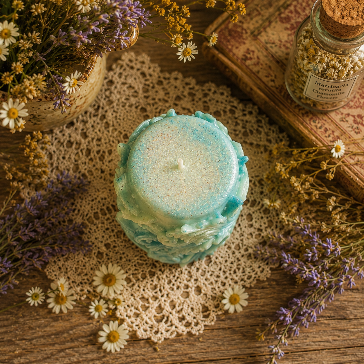 Amphitrite’s Tides Beeswax Candle | Where ancient waters whisper, renewal begins