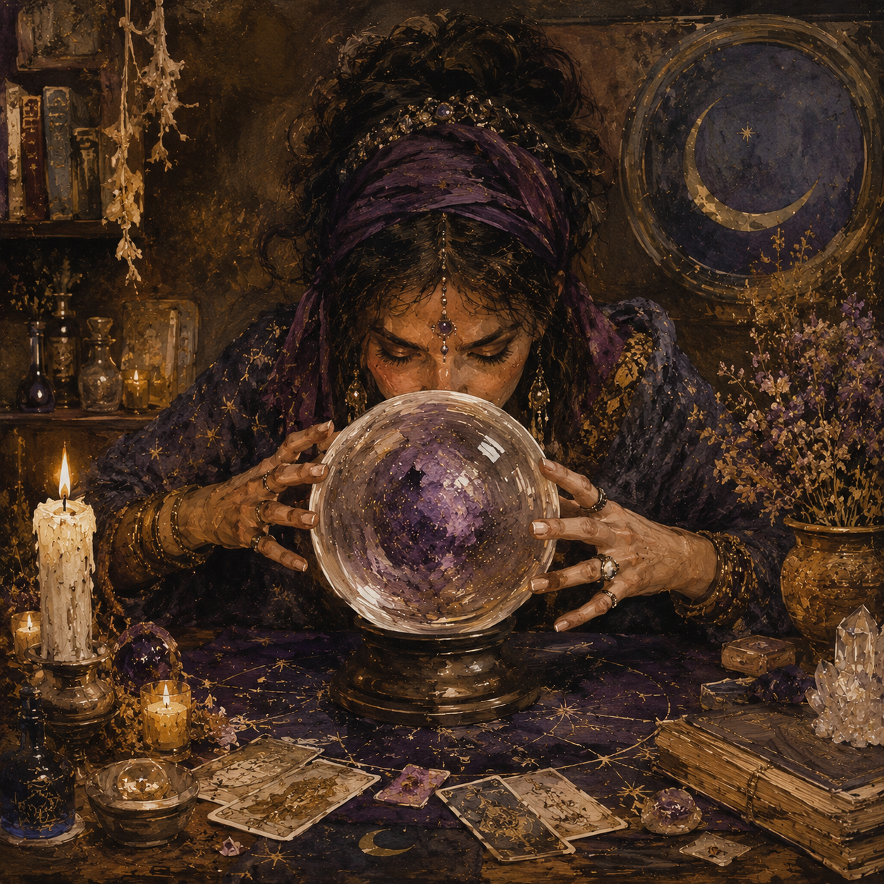 Mystic Oracle Sculptural Beeswax Candle | Where Intuition Awakens