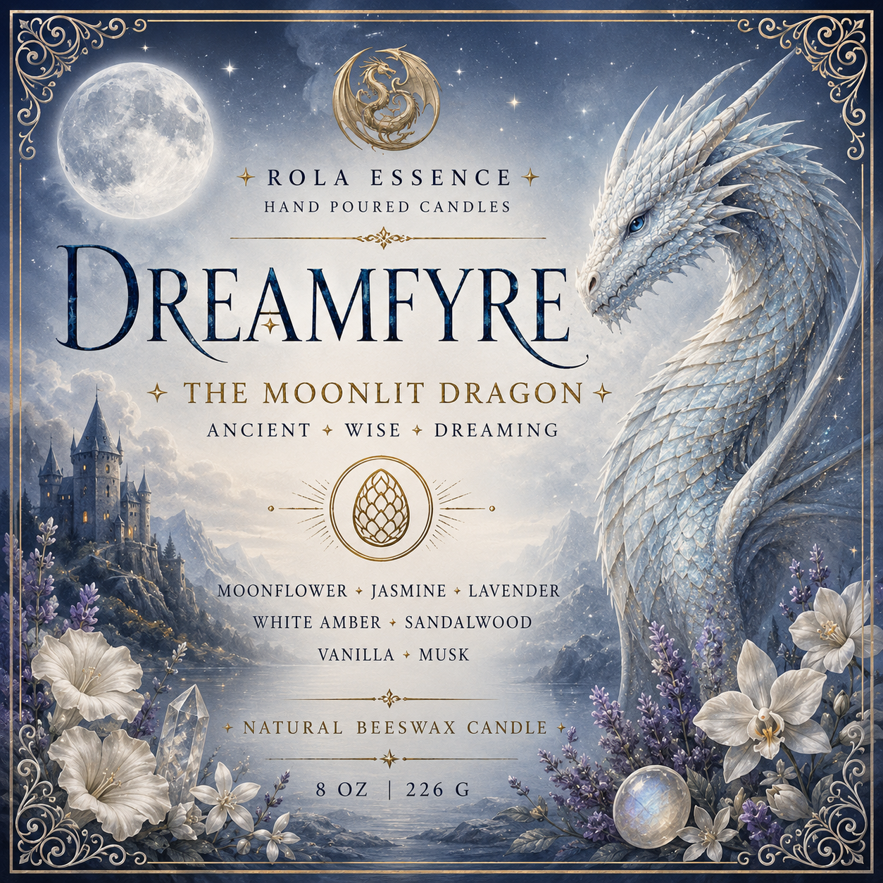Dreamfyre - The Moonlit Dragon Candle