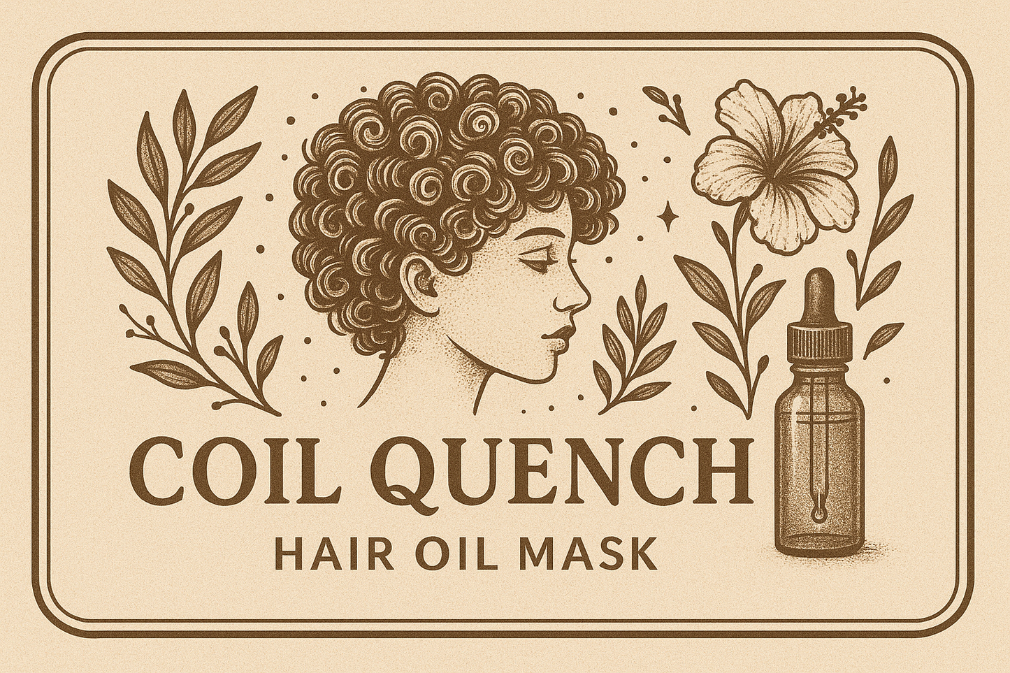 Coil Quench Hair Oil Mask - Nourishing, Strengthening, Softening