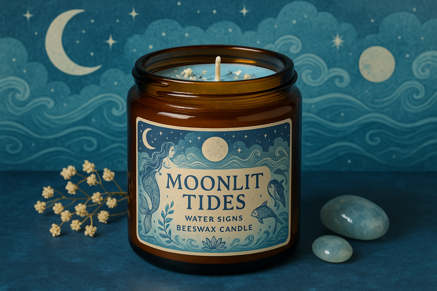 Moonlit Tides - Water Signs Candle • Cancer • Scorpio • Pisces