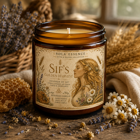 Sif’s Golden Harvest Beeswax Candle