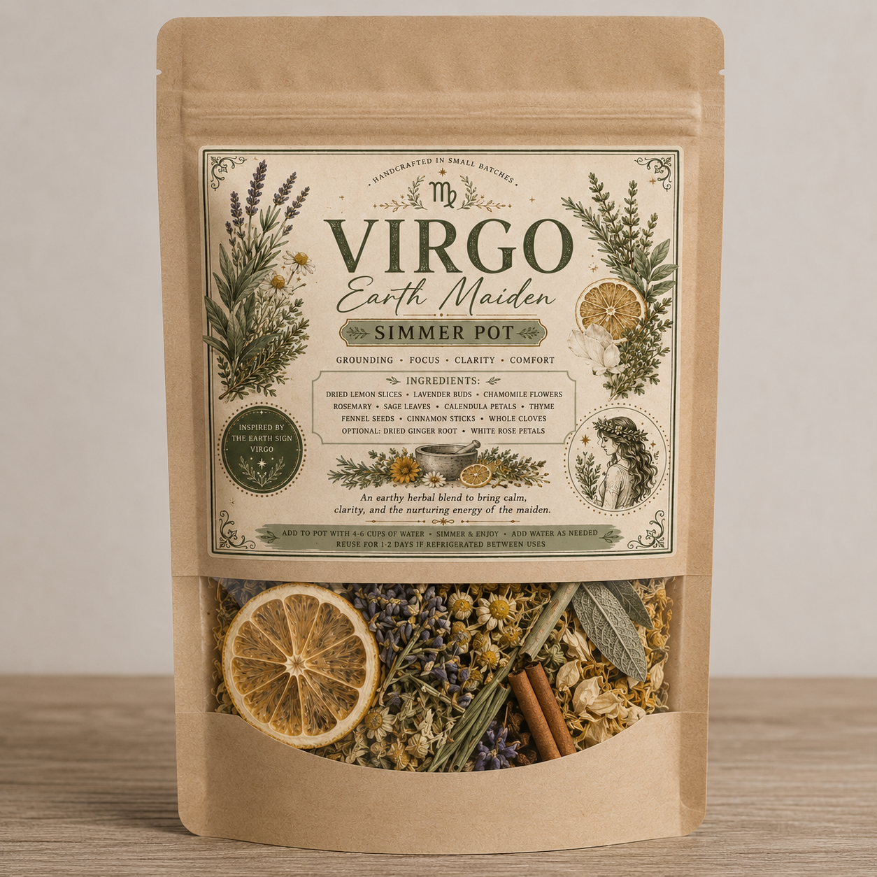Virgo Zodiac Product Bundle - Earthbound Bloom Collection