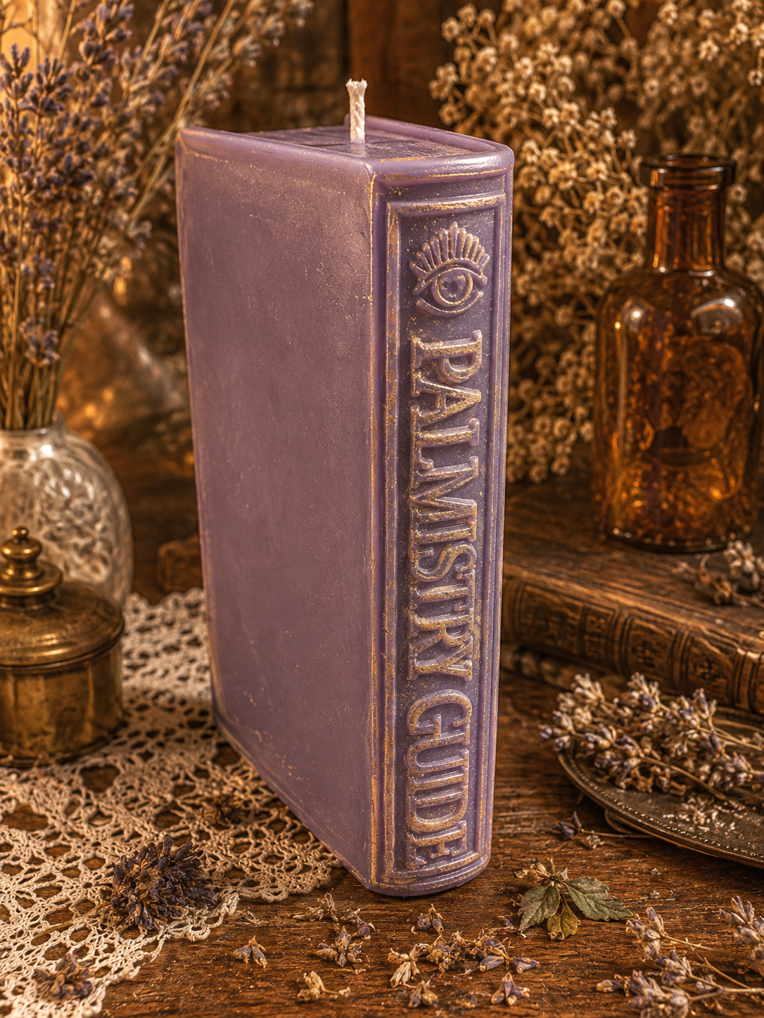 The Fortune Keeper | Palmistry Book Beeswax Candle