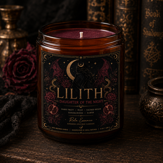 Lilith • Daughter of the Night Beeswax Candle