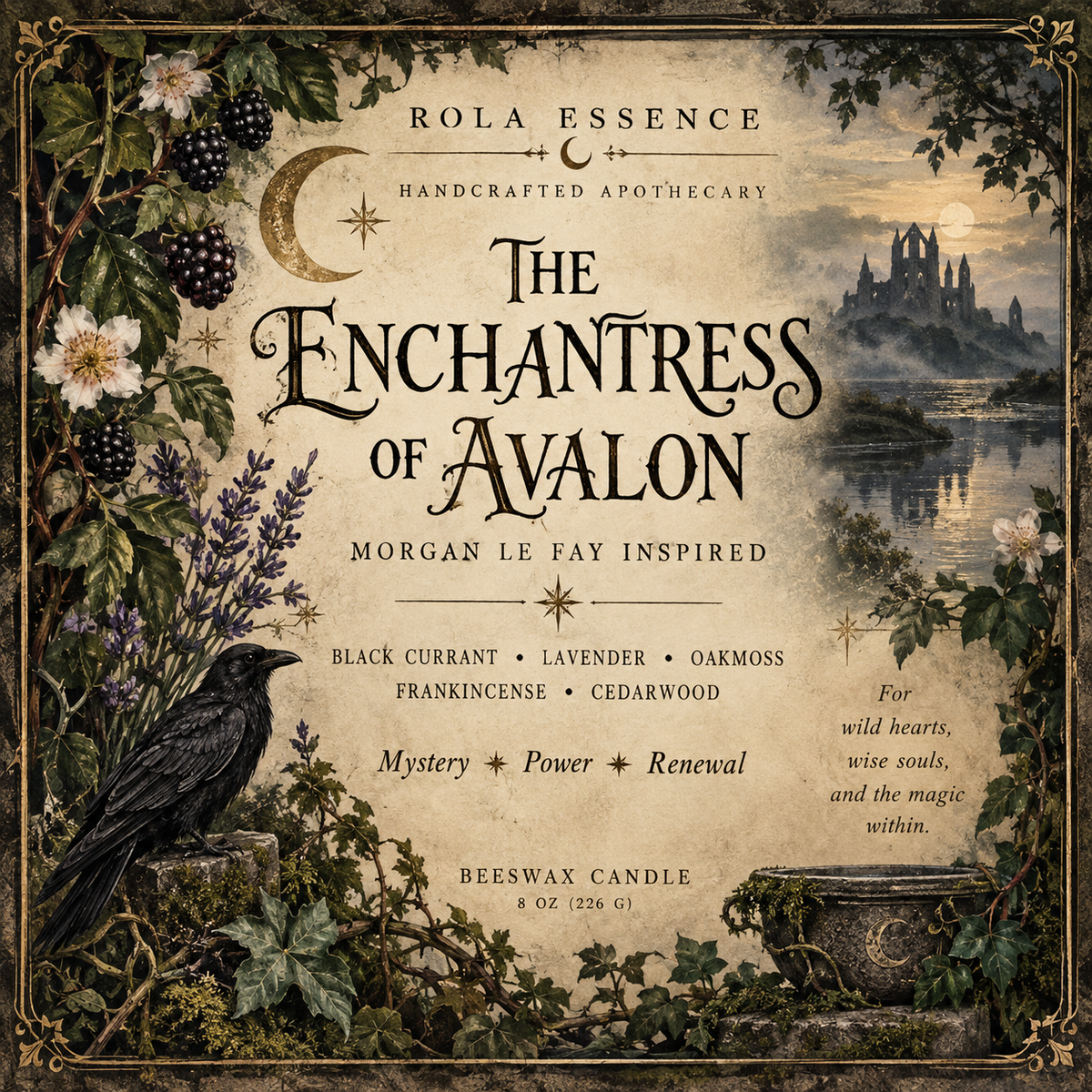 The Enchantress of Avalon - Morgan Le Fay Candle