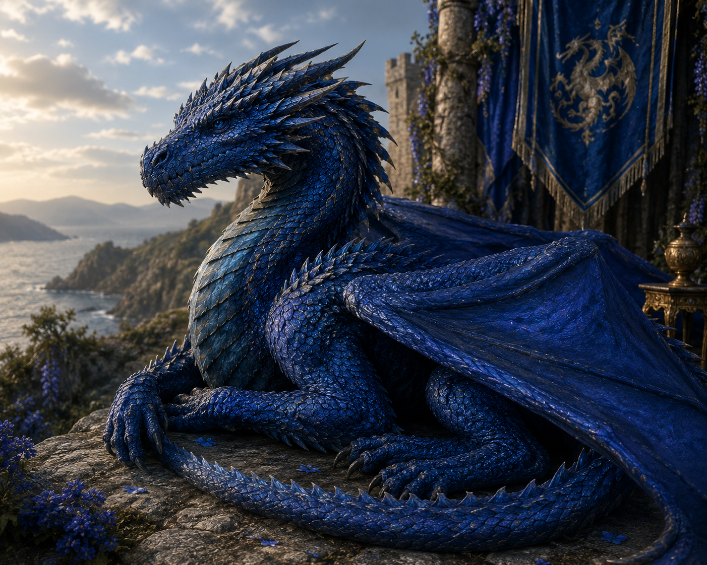 Tessarion: The Blue Queen Candle
